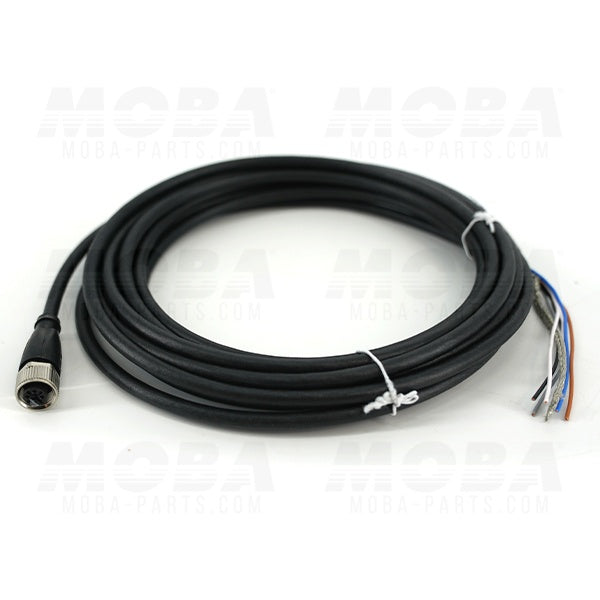 Cable, 5m, 5 pole female M12, one side open
