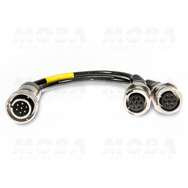 Sensor Y cable, Straight cable 7 pin to 2X 7soc Inline Bayonet